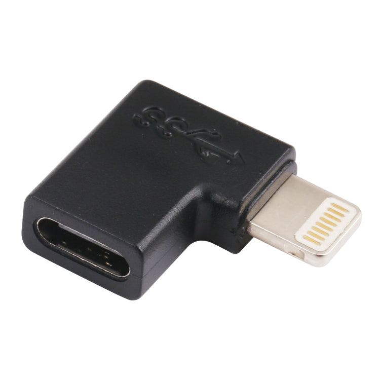 Adaptateur de charge coudé 8 broches mâle vers USB-C / Type-C femelle, 8 broches mâle vers USB-C / Type-C femelle