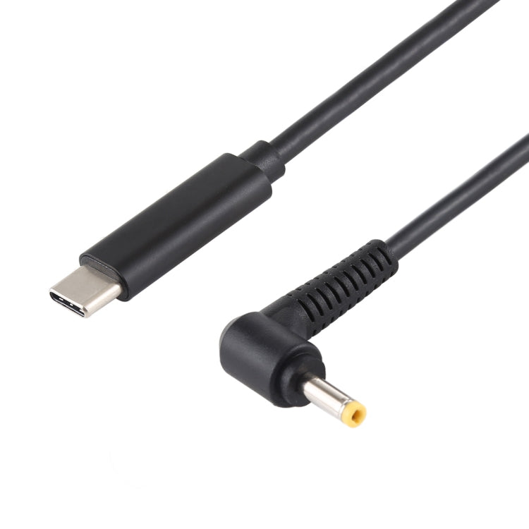 Câble de charge d'alimentation pour ordinateur portable USB-C / Type-C vers 4.0 x 1.7mm, longueur du câble : environ 1,5 m, Type-C vers 4.0 x 1.7mm