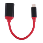 Câble adaptateur convertisseur OTG USB-C / Type-C 3.1 mâle vers USB 3.0 femelle avec tête en alliage d'aluminium de 15 cm