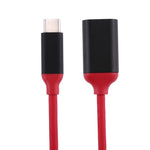 Câble adaptateur convertisseur OTG USB-C / Type-C 3.1 mâle vers USB 3.0 femelle avec tête en alliage d'aluminium de 15 cm