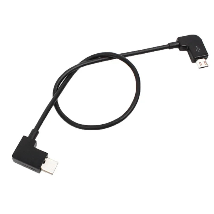 Câble adaptateur de données Micro USB vers USB-C/Type-C de 30 cm pour radiocommandes DJI Mavic Pro et Spark, smartphones et tablettes.