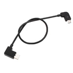 Câble adaptateur de données Micro USB vers USB-C/Type-C de 30 cm pour radiocommandes DJI Mavic Pro et Spark, smartphones et tablettes.
