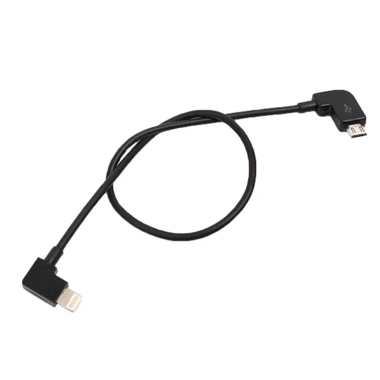 Câble de données convertisseur micro USB vers 8 broches de 30 cm pour radiocommandes DJI Mavic Pro, Spark, Mavic 2 Pro et Mavic 2 Zoom, iPhone et iPad.