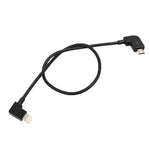 Câble de données convertisseur micro USB vers 8 broches de 30 cm pour radiocommandes DJI Mavic Pro, Spark, Mavic 2 Pro et Mavic 2 Zoom, iPhone et iPad.
