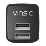 Chargeur mural Vinsic double USB 12W 5V 2.4A, adaptateur chargeur USB