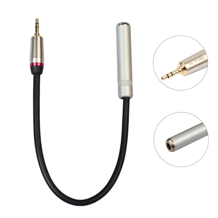 Câble adaptateur audio REXLIS TC128MF mâle 3,5 mm vers femelle 6,5 mm, longueur : 60 cm