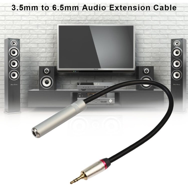 Câble adaptateur audio REXLIS TC128MF mâle 3,5 mm vers femelle 6,5 mm, longueur : 60 cm