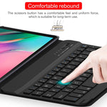 Étui pour tablette en cuir avec clavier Bluetooth magnétique détachable ultra-fin pour Galaxy Tab A 8.0 2019 P200 / P205, avec support