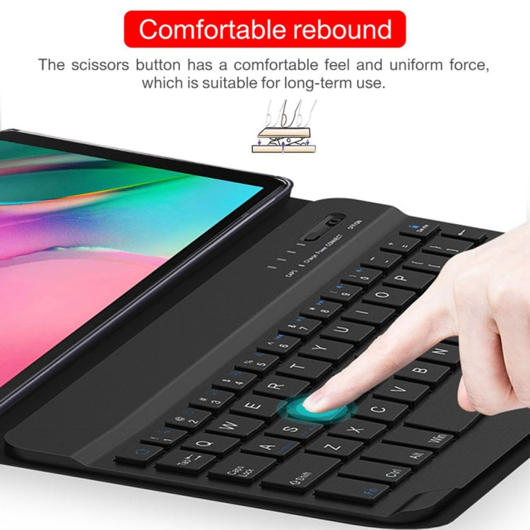 Étui pour tablette en cuir avec clavier Bluetooth magnétique détachable ultra-fin pour Galaxy Tab A 8.0 2019 P200 / P205, avec support