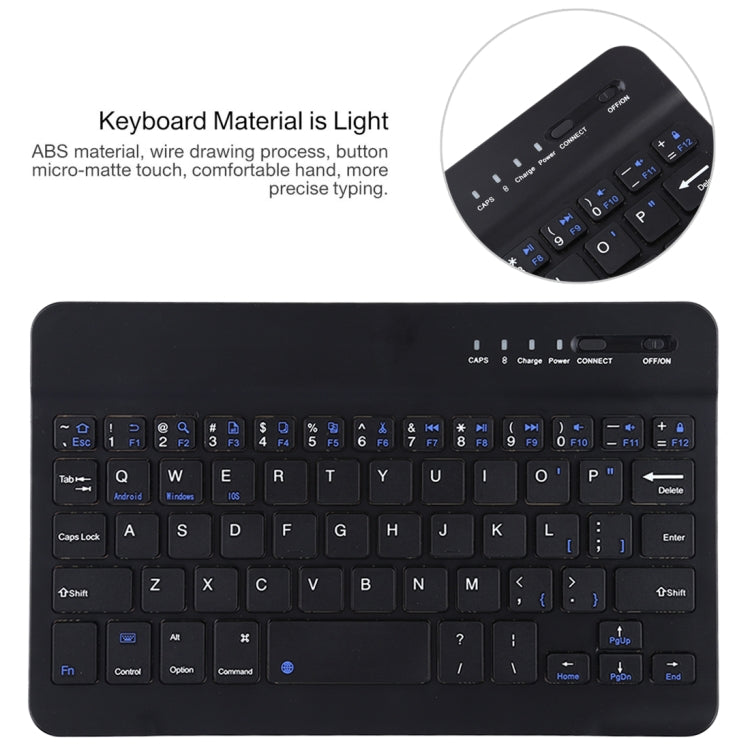 Étui pour tablette en cuir avec clavier Bluetooth magnétique détachable ultra-fin pour Galaxy Tab A 8.0 2019 P200 / P205, avec support