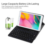 Étui pour tablette en cuir avec clavier Bluetooth magnétique détachable ultra-fin pour Galaxy Tab A 8.0 2019 P200 / P205, avec support