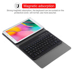 Étui pour tablette en cuir avec clavier Bluetooth magnétique détachable ultra-fin pour Galaxy Tab A 8.0 2019 P200 / P205, avec support