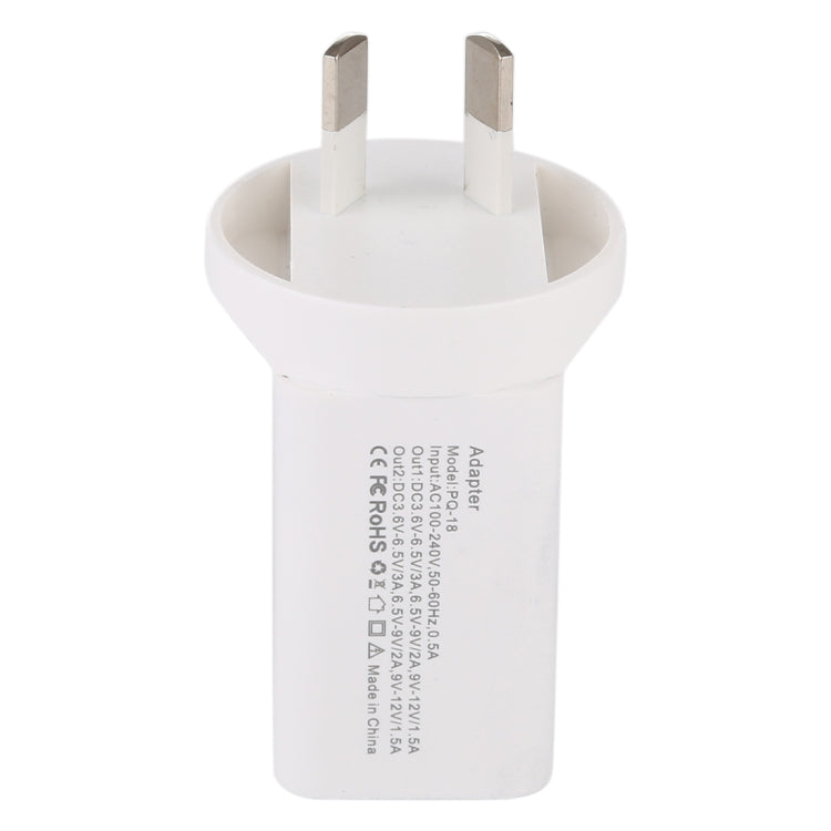 Adaptateur secteur 18W avec prise AU, prise AU