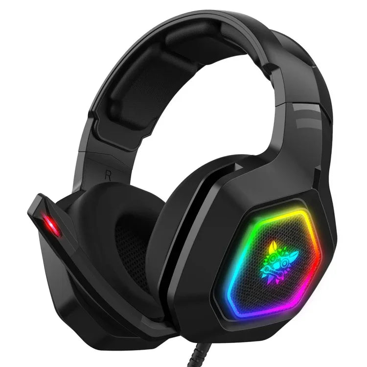 Casque filaire pour jeux informatiques ONIKUMA K10 3,5 mm avec lumière LED RGB, K10
