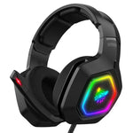 Casque filaire pour jeux informatiques ONIKUMA K10 3,5 mm avec lumière LED RGB, K10