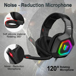 Casque filaire pour jeux informatiques ONIKUMA K10 3,5 mm avec lumière LED RGB, K10
