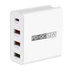 WLX-A6 Adaptateur secteur chargeur de voyage USB à charge rapide 4 ports, prise AU, prise AU