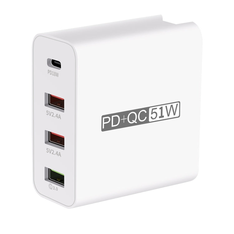 WLX-A6 Adaptateur secteur chargeur de voyage USB à charge rapide 4 ports, prise AU, prise AU