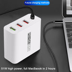 WLX-A6 Adaptateur secteur chargeur de voyage USB à charge rapide 4 ports, prise AU, prise AU