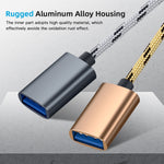 Câble adaptateur tressé en nylon USB 3.0 femelle vers Micro USB + USB-C / Type-C mâle chargement + transmission OTG, Longueur du câble : 17cm, Micro USB 17cm gris, Micro USB 17cm or