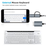 Câble adaptateur tressé en nylon USB 3.0 femelle vers Micro USB + USB-C / Type-C mâle chargement + transmission OTG, Longueur du câble : 17cm, Micro USB 17cm gris, Micro USB 17cm or