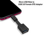 5 adaptateurs OTG Micro USB mâle vers USB 3.0 femelle, Micro USB vers USB 3.0