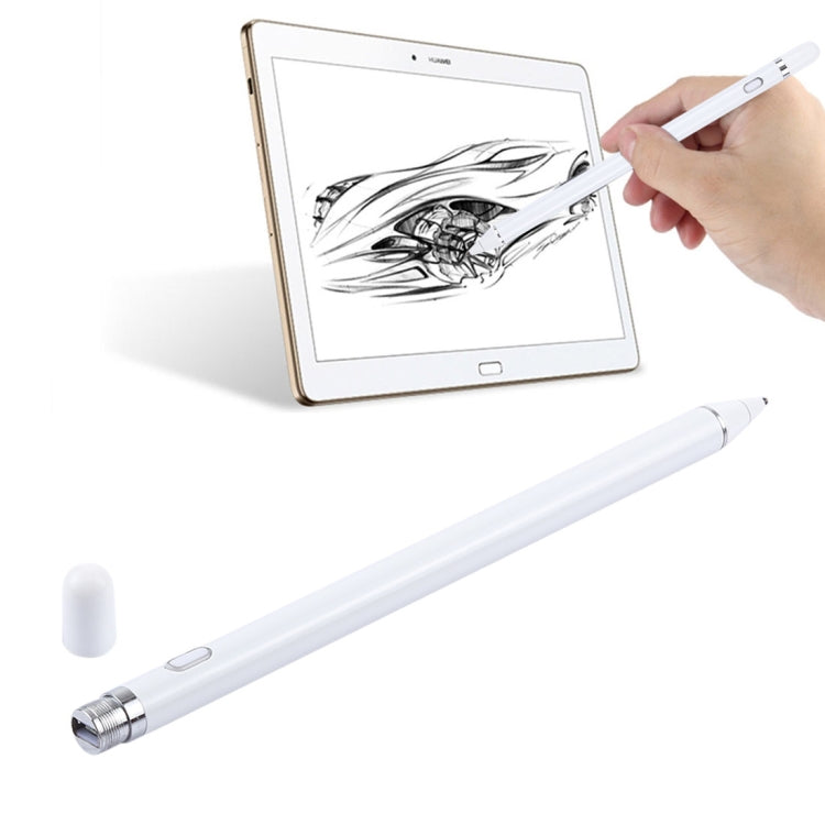 Long Stylet capacitif universel rechargeable avec pointe métallique ultra-fine de 2,3 mm pour iPhone, iPad, Samsung et autres smartphones ou tablettes PC à écran tactile capacitif