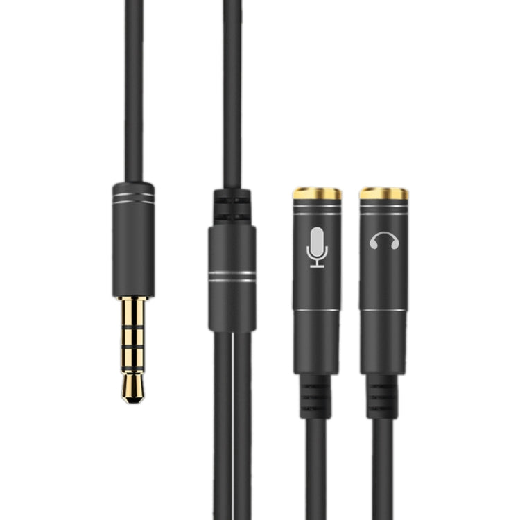 Séparateur de câble audio TPE haute élasticité mâle 3,5 mm vers double femelle 3,5 mm 2 en 1, longueur du câble : 32 cm