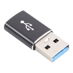 3 PCS Adaptateur USB-C / Type-C femelle vers USB 3.0 mâle en alliage d'aluminium, Support charge et transmission de données, USB 3.0