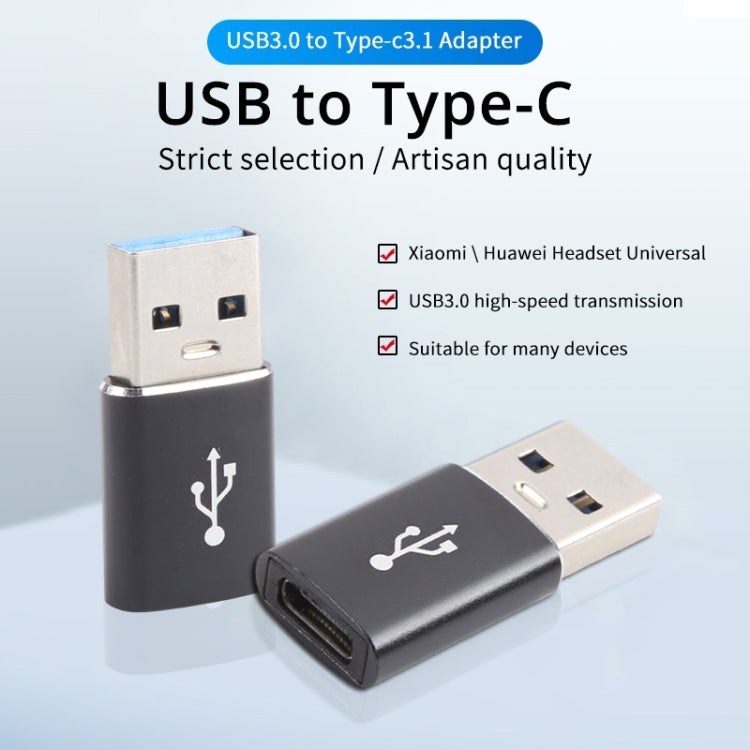 3 PCS Adaptateur USB-C / Type-C femelle vers USB 3.0 mâle en alliage d'aluminium, Support charge et transmission de données, USB 3.0
