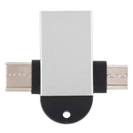 Adaptateur OTG multifonction USB 3.0 Femelle vers USB-C / Type-C Mâle + Micro USB Mâle avec trou pour dragonne