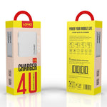 Chargeur de voyage intelligent LDNIO A4403 4.4A 4 ports USB, prise EU, SAS5293AU, SAS5293EU, SAS5293UK, SAS5293US