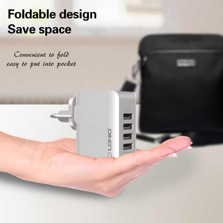 Chargeur de voyage intelligent LDNIO A4403 4.4A 4 ports USB, prise EU, SAS5293AU, SAS5293EU, SAS5293UK, SAS5293US
