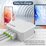 Chargeur de voyage intelligent LDNIO A4403 4.4A 4 ports USB, prise EU, SAS5293AU, SAS5293EU, SAS5293UK, SAS5293US