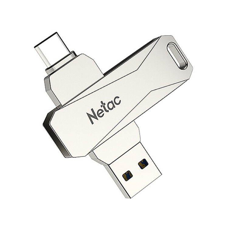 Clé USB Netac U782C 128 Go USB-C / Type-C + USB 3.0 rotation à 360 degrés alliage de zinc OTG U Disk, 128 Go
