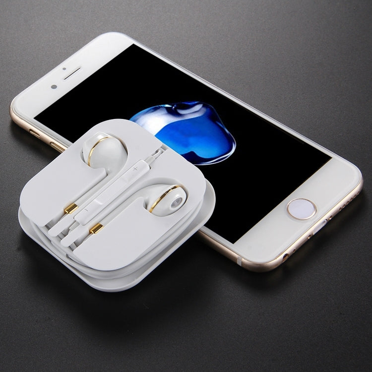 White Wire Body 3.5mm In-Ear Earphone with Line Control & Mic