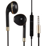 Écouteurs intra-auriculaires 3,5 mm fil noir avec contrôle de ligne et micro pour iPhone, Galaxy, Huawei, Xiaomi, LG, HTC et autres smartphones