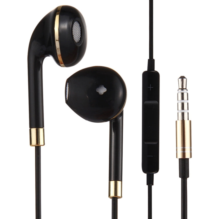Écouteurs intra-auriculaires 3,5 mm fil noir avec contrôle de ligne et micro pour iPhone, Galaxy, Huawei, Xiaomi, LG, HTC et autres smartphones
