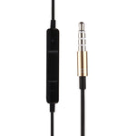 Écouteurs intra-auriculaires 3,5 mm fil noir avec contrôle de ligne et micro pour iPhone, Galaxy, Huawei, Xiaomi, LG, HTC et autres smartphones