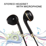 Écouteurs intra-auriculaires 3,5 mm fil noir avec contrôle de ligne et micro pour iPhone, Galaxy, Huawei, Xiaomi, LG, HTC et autres smartphones