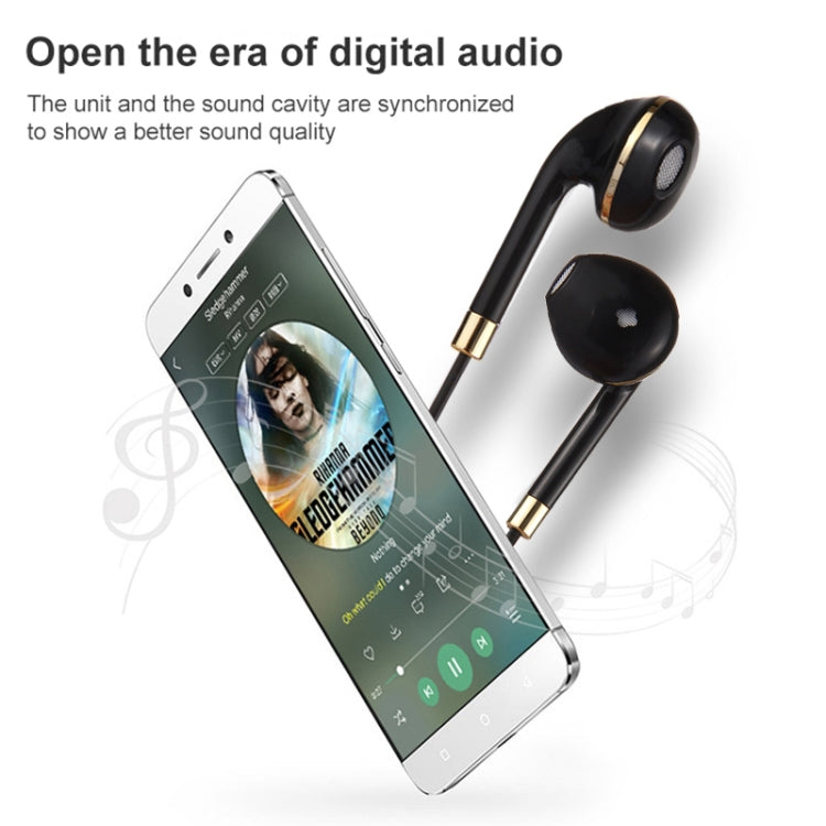 Écouteurs intra-auriculaires 3,5 mm fil noir avec contrôle de ligne et micro pour iPhone, Galaxy, Huawei, Xiaomi, LG, HTC et autres smartphones