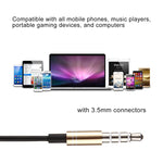 Écouteurs intra-auriculaires 3,5 mm fil noir avec contrôle de ligne et micro pour iPhone, Galaxy, Huawei, Xiaomi, LG, HTC et autres smartphones