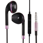 Écouteurs intra-auriculaires 3,5 mm fil noir avec contrôle de ligne et micro pour iPhone, Galaxy, Huawei, Xiaomi, LG, HTC et autres smartphones