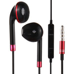 Écouteurs intra-auriculaires 3,5 mm fil noir avec contrôle de ligne et micro pour iPhone, Galaxy, Huawei, Xiaomi, LG, HTC et autres smartphones