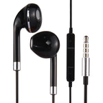Écouteurs intra-auriculaires 3,5 mm fil noir avec contrôle de ligne et micro pour iPhone, Galaxy, Huawei, Xiaomi, LG, HTC et autres smartphones