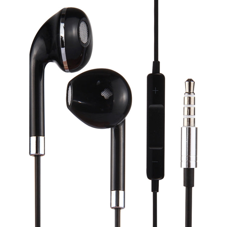Écouteurs intra-auriculaires 3,5 mm fil noir avec contrôle de ligne et micro pour iPhone, Galaxy, Huawei, Xiaomi, LG, HTC et autres smartphones