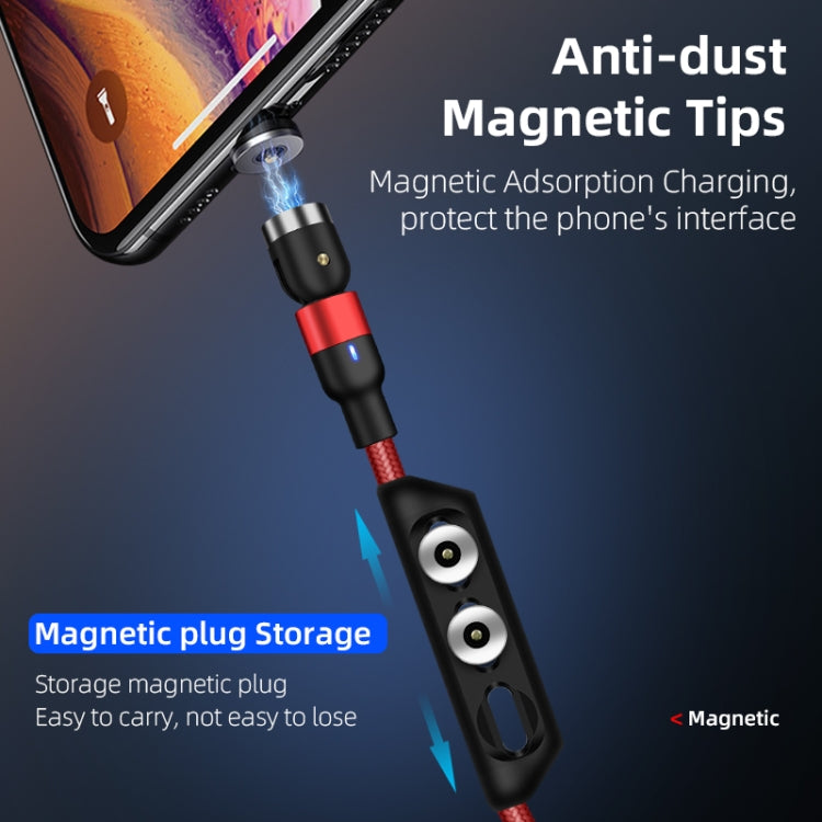 Câble de charge magnétique rotatif en nylon tressé USB vers Micro USB, 1m, 2A, 1m Micro USB
