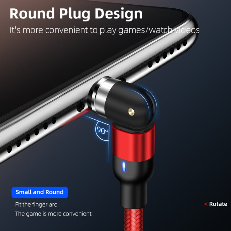 Câble de charge magnétique rotatif en nylon tressé USB vers Micro USB, 1m, 2A, 1m Micro USB