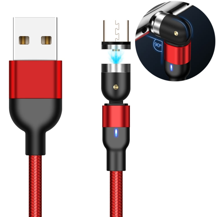 Câble de charge magnétique rotatif en nylon tressé USB vers Micro USB, 1m, 2A, 1m Micro USB