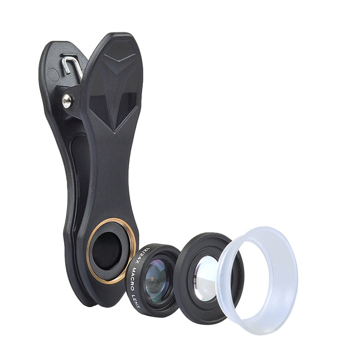 Objectif macro universel externe 2 en 1 APEXEL APL-24X-H 12X et 24X pour téléphone portable avec pare-soleil